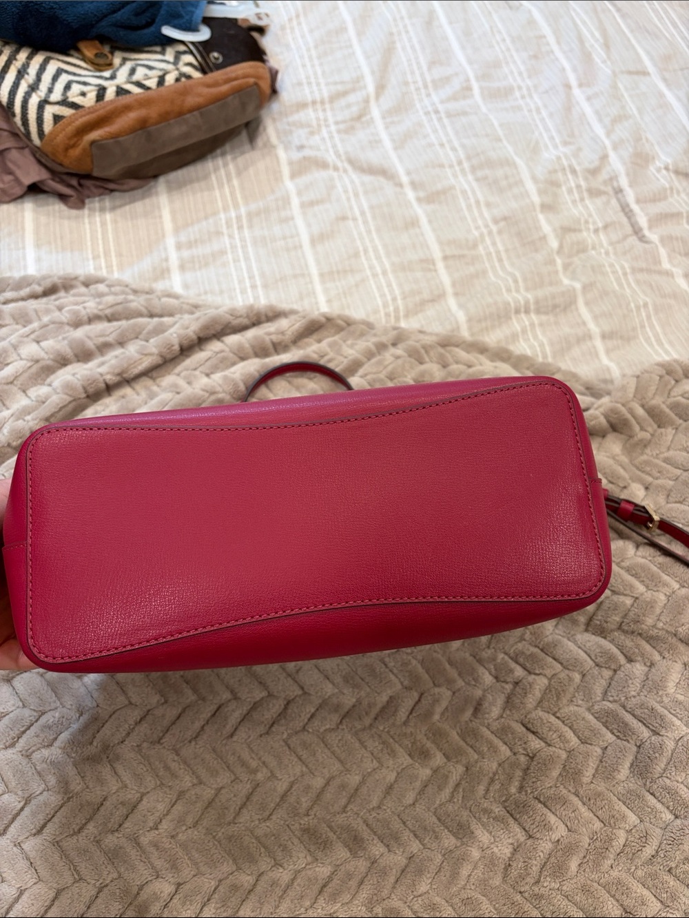 kate spade Magenta Leather Tote with Detachable Strap - Picture 7 of 7